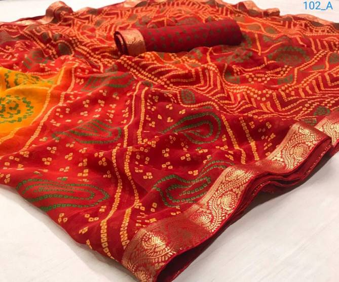 Rajyog Bandhej Latest New Chiffon Regular Wear Sarees Collection
